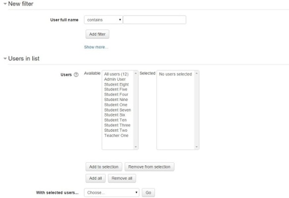 Bulk User Action In Moodle or Totara Learn