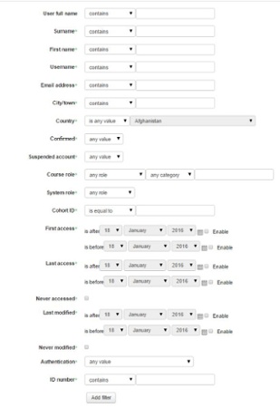 Bulk User Action In Moodle