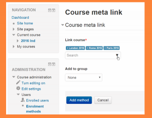 Course meta links
