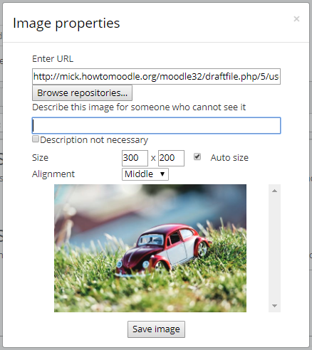 Image Properties Instructions