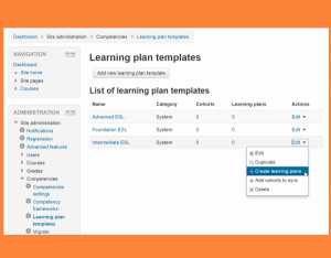 Learning Plan Templates
