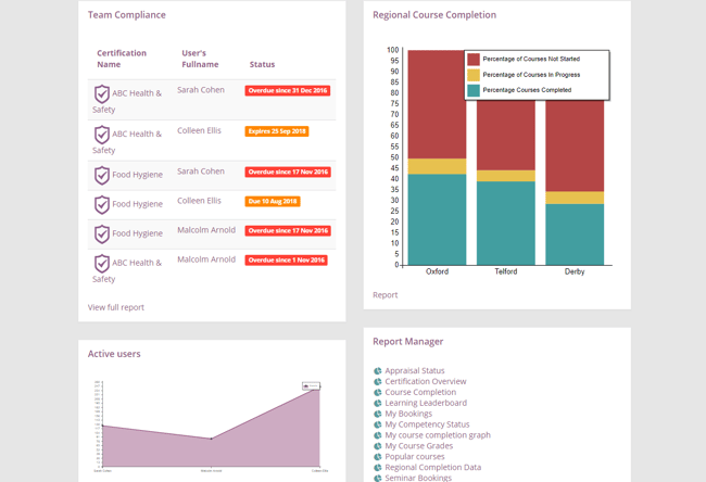 Reports in Totara Learn