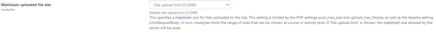 Totara Maximum file size