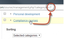 Find the category ID from the number in the URL when selecting the category