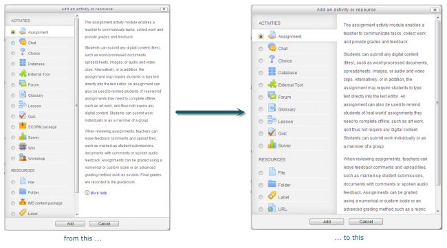 Simplifying Moodle