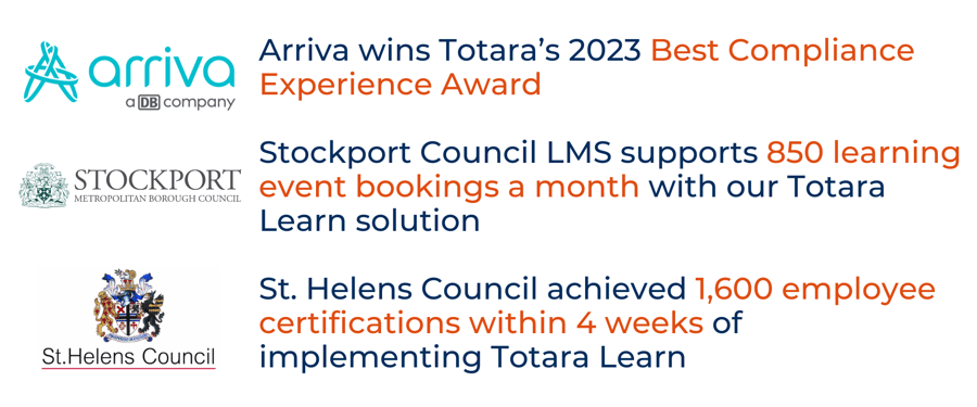 client achievements totara hosting