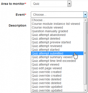 Events Monitoring in Moodle