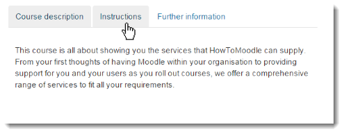 Moodle Tips: Tabs Filter