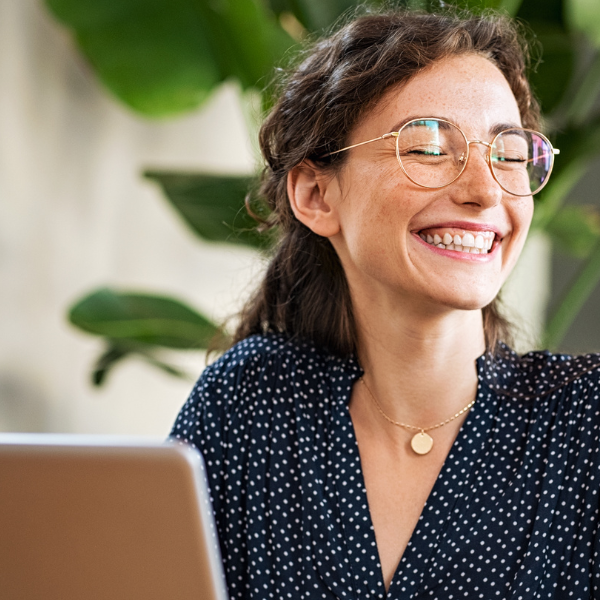 CPD woman smiling laptop