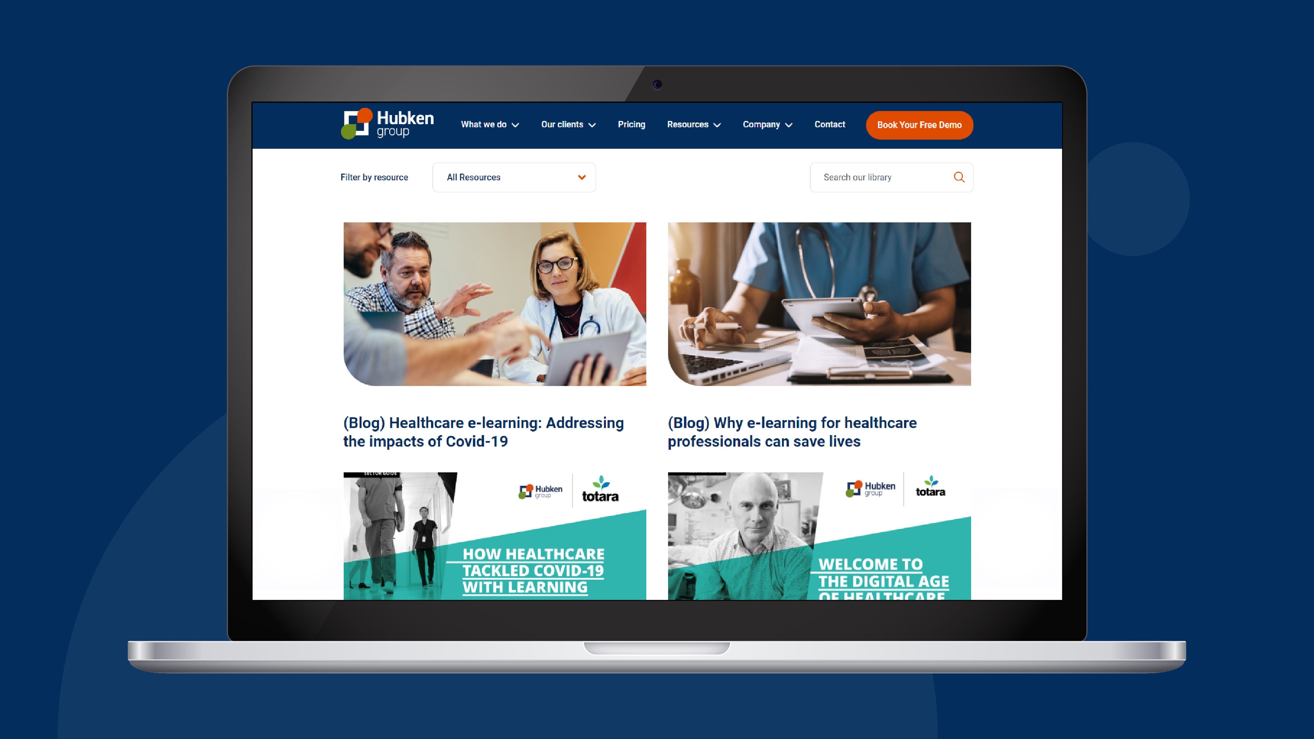 Hubken's LMS Resource Library for healthcare organistions